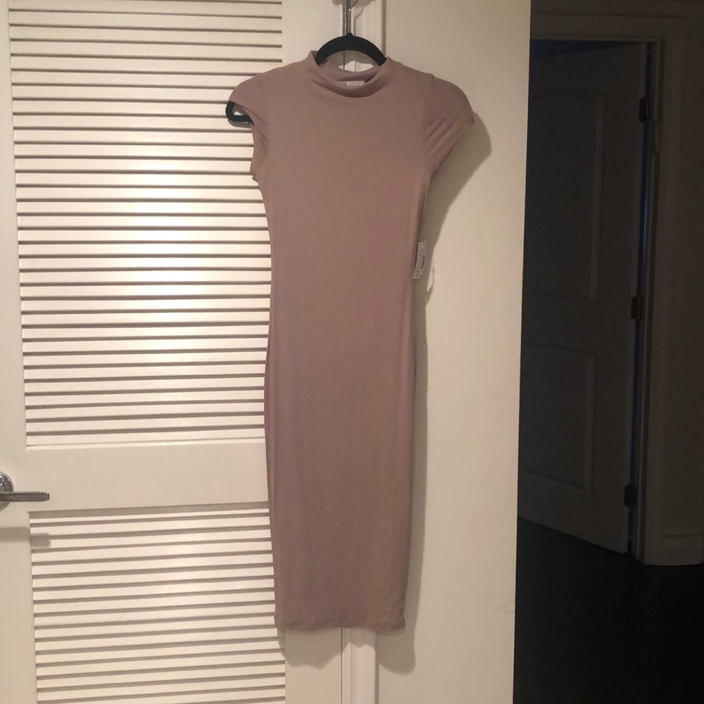 Gorgeous bodycon beige dress- very flattering